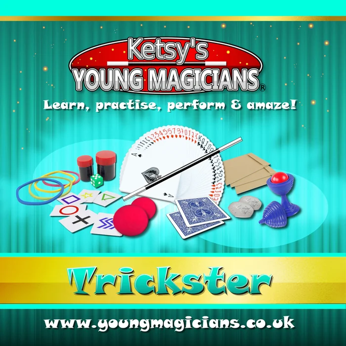 The Level 9 Trickster sticker booklet from Ketsy&rsquo;s Young Magicians