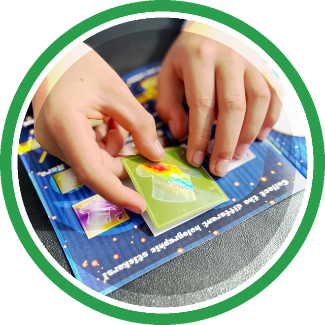 Collecting the different holographic stickers